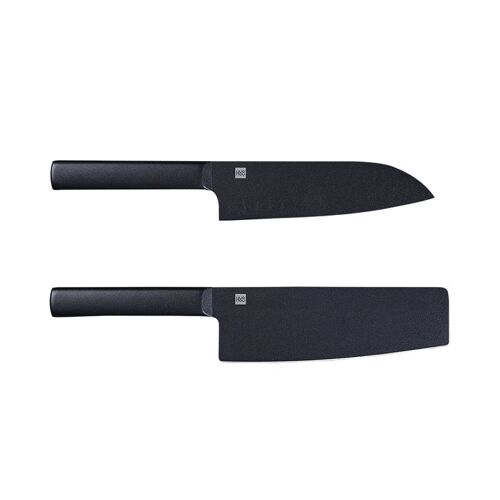 Huohou Couteau De Cuisine En Acier Inoxydable À Haute Teneur En Carbone Avec Revêtement Antiadhésif, Manche Ergonomique Et Résistant À La Corrosion - Noir