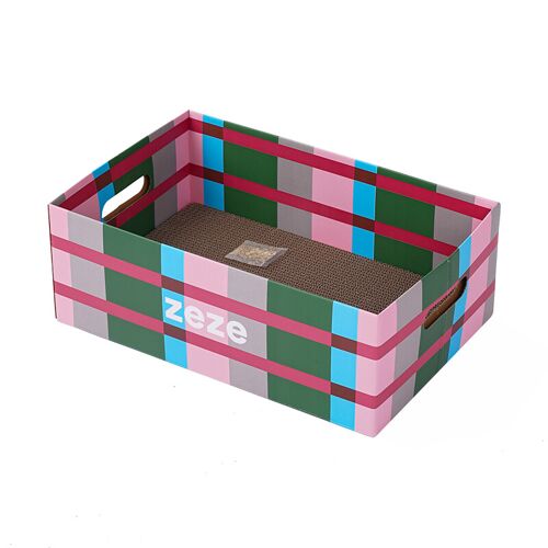 Zeze Boîte Pour Chat Multifonction - Vert/Rose