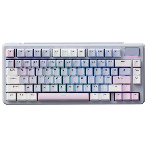Rapoo V700DIY Clavier mécanique 75 % tri-mode, Gasket Mount et disposition QWERTY US - Bleu/gris/rose