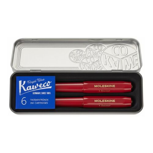 Moleskine Coffret Kaweco Stylo Bille Et Stylo Plume Rouge