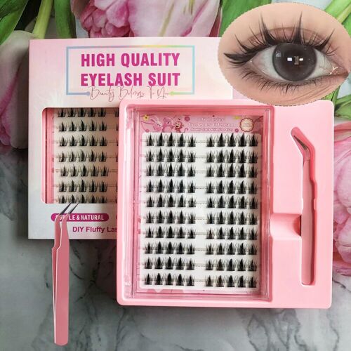 Meomagic Kit De Faux-Cils Précolés Avec Pinces À Épiler, 10 Lignes - F04 