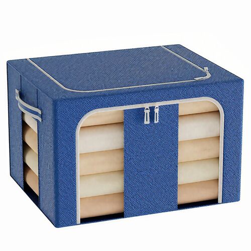 SNSP Lot de 2 boîtes de rangement antibactériennes pliables en tissu Oxford pour couettes et couvertures - 88 L