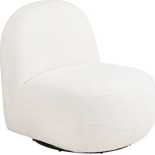 House Nordic Fauteuil de salon pivotant - Blanc cassé