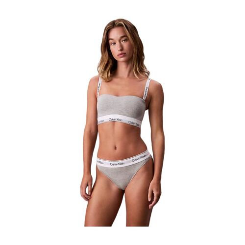 Calvin Klein Tanga En Coton Et Modal Icon Gris 3x