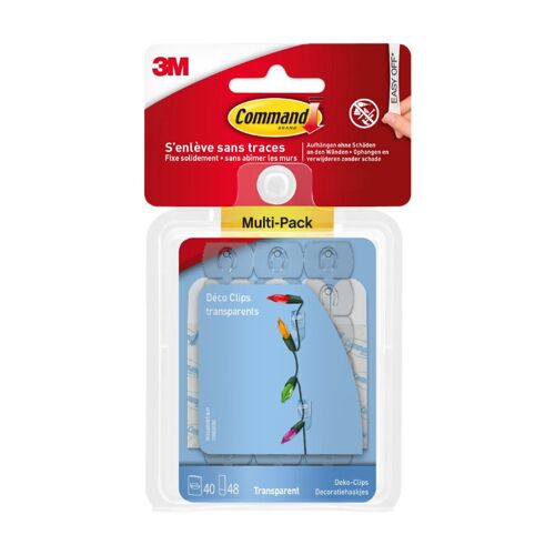 3M Command¿ Multi-pack Déco Clips transparents
