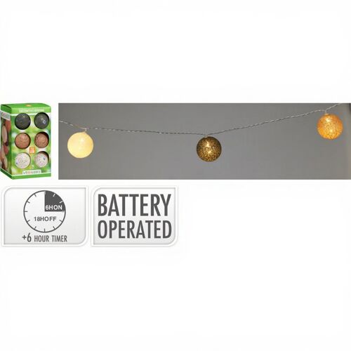 Guirlande Lumineuse 12 Led En Raphia