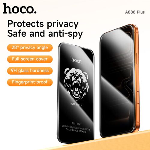 Verre Trempé Confidentialité Plein Écran HOCO iPhone 17 Série AirXiongdun (A888 Plus)