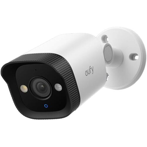 eufy caméra de Surveillance Bullet E40 PoE, branchement extérieur avec câble, 4K UHD, 122°, Vision Nocturne Couleur, 24/7, détection IA individu/Animal/véhicule, Stroboscope Rouge/Bleu, Plug&Play