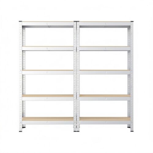 Ochama x SONGMICS HOME Lot de 2 étagères de rangement réglables à 5 niveaux - Argent
