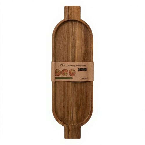 Secret De Gourmet Plat De Présentation En Acacia - 15 X 48 Cm