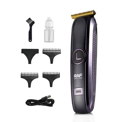 Raf Tondeuse Capillaire Professionnelle Sans Fil 5 W Pour Hommes, Technologie T-Blade, Lisseur De Cheveux, Kit De Toilettage Pour Barbeur Et Usage Domestique