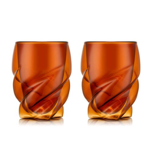 Bodum Pavina Paris Lot De 2 Verres Thermiques À Double Paroi En Verre Borosilicate Rouge Transparent - 270 Ml