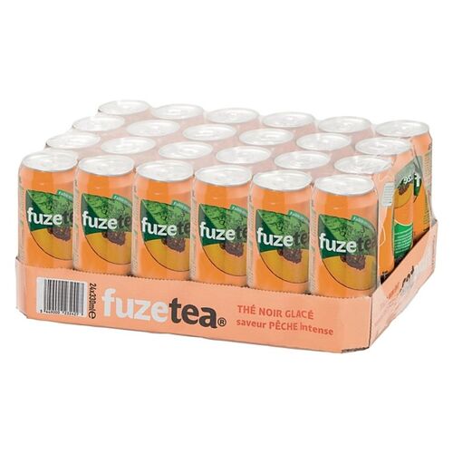 Fuze Tea Thé Noir Glacé Saveur Pêche Intense - 24 X 33 Cl
