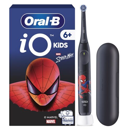 Oral-B iO Kids Spider-Man Brosse à dents électrique, 1 tête de brosse, 1 étui de voyage