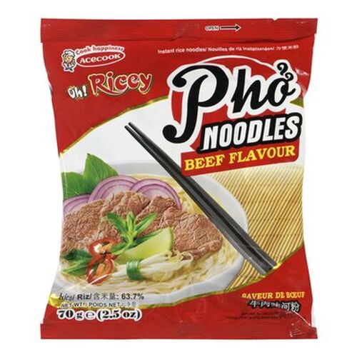 Oh Ricey Nouilles De Riz Instantanées Saveur B?uf - 70 G