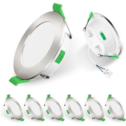 Alusso Spot Led Encastrable 230 V, 4 W, Ip44, Dimmable, Ultra-Plat 30 Mm, Diamètre D'encastrement 55-68 Mm, Blanc Chaud 3000 K, Blanc Neutre 4000 K, Blanc Froid 6500 K, Lot De 6