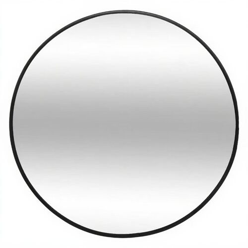 Atmosphera Miroir Alice en métal noir - Diamètre de 38 cm