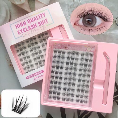 Meomagic - Kit De Faux Cils Pré-Collés Avec Pinces À Épiler - 10 Lignes - F18 