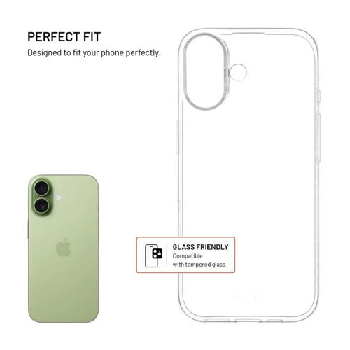 FIXED Coque de téléphone Story Slim en TPU pour Apple iPhone 17, transparent