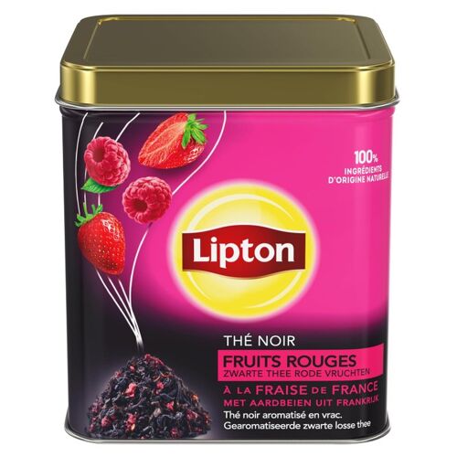 Lipton Thé Noir En Vrac Fraise De France 150g