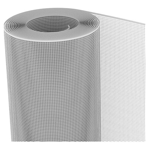 TENAX Quadra 05 Filet à mailles carrées argent pour balcons, terrasses et portails - 1,5 x 5 m