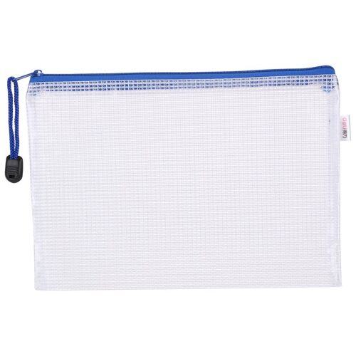 Deli Pochette En Maille À Fermeture Éclair, Design Minimaliste En Matériau Durable, Lot De 1 Pour Bureau Moderne, Voyage Et Organisation Quotidienne