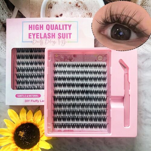 Meomagic - Kit De Faux-Cils Prégelés Avec Pinces À Épiler - 10 Lignes - Wm30 