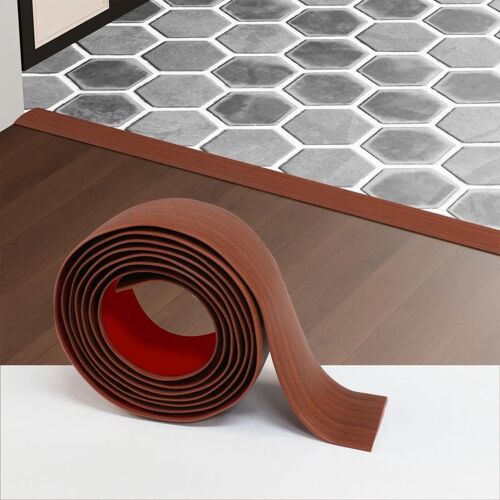 Art3d Ruban de transition adhésif en vinyle, 122 x 4 x 0,3 cm, Finition grain de cerisier, Couvre les joints pour stratifié, carrelage et tapis, Application facile par décollement et collage, pour cuisine, salon et salle de bain