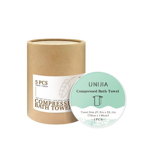 Yijinchan Lot De 5 Serviettes De Bain Jetables Compressées