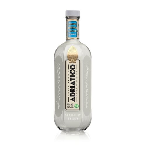 Adriatico - Amaretto Bianco - Liqueur - 16% Alcool - Origine : Italie - Ingrédients 100% Naturels & Vegan - Parfait En Cocktail Amaretto Sour - Notes D'amandes Fraiches - 70 Cl