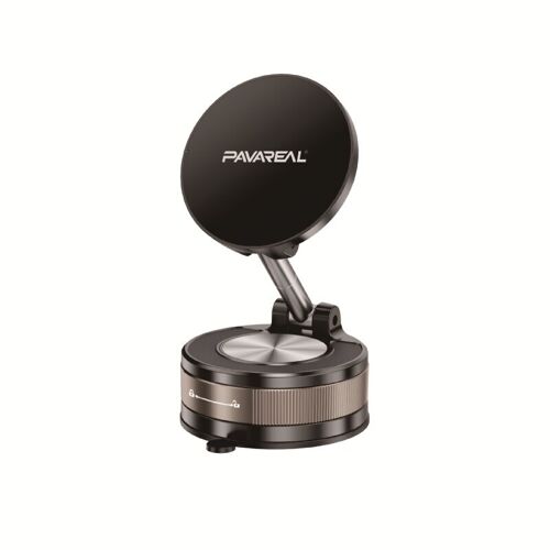 Pavareal T13 Support Magnétique Avec Ventouse, Orientable À 360° - Noir