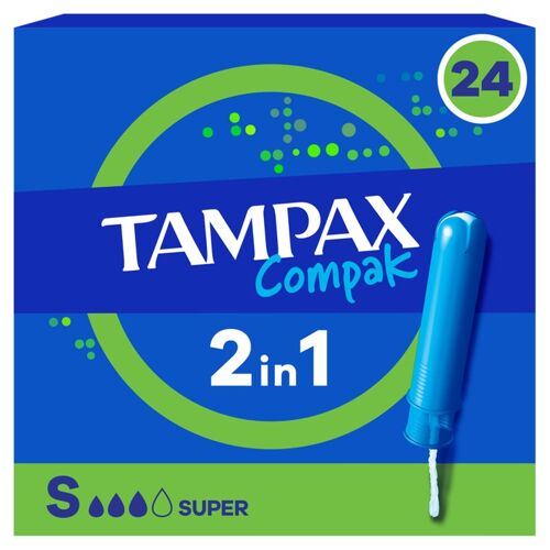 Tampax Compak Super - Lot De 24 Tampons 
