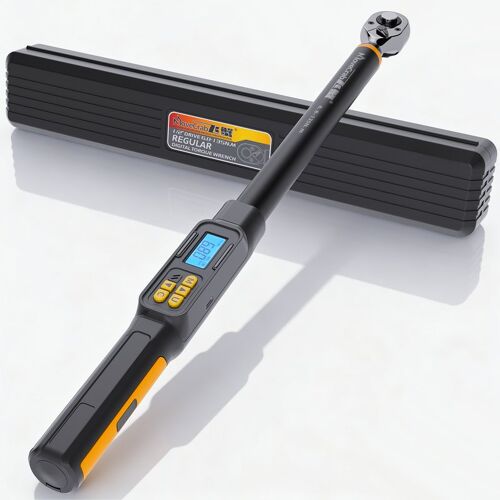 Clé Dynamométrique Numérique Professionnelle Movecrab 1/2" 6,8-135 N.M ±2 % De Haute Précision Avec Affichage Led Et Alarmes Vibrante, Sonore Et Lumineuse Triple (Nm/In.Lb/Ft.Lb/Kg.Cm) Pour La Réparation Automobile, Moto Et Vélo