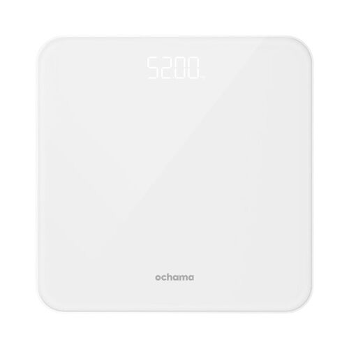 Ochama Balance Numérique Intelligente À Haute Précision En Verre Trempé Durable Avec Affichage Led D'une Capacité 5-180 Kg - 260 X 260 X 24 Mm
