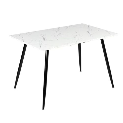 Table à Manger Rectangulaire Urban 120x80x75 cm - Blanc