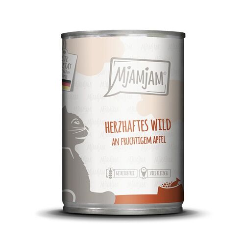 Mjamjam Aliment Pour Chat À La Viande De Cerf Et Pommes - 400 G