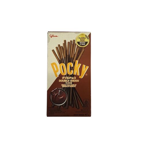 Glico Pocky Bâtonnets Biscuités Saveur Double Chocolat - 47 G