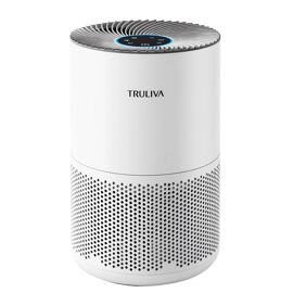 TRULIVA Purificateur d'air CADR 260 m³/h avec filtre HEPA H13 3-en-1, minuterie 24 h et affichage PM2.5