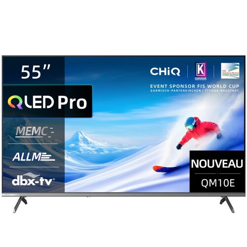 CHiQ Téléviseur QLED Pro U55QM10E - 55 pouces - 4K UHD - Google TV