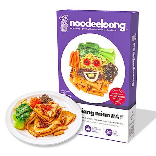 Noodeeloong Nouilles Biang Biang Saveur Pimentée À La Xian Classique Huile Vinaigrée - 217 G