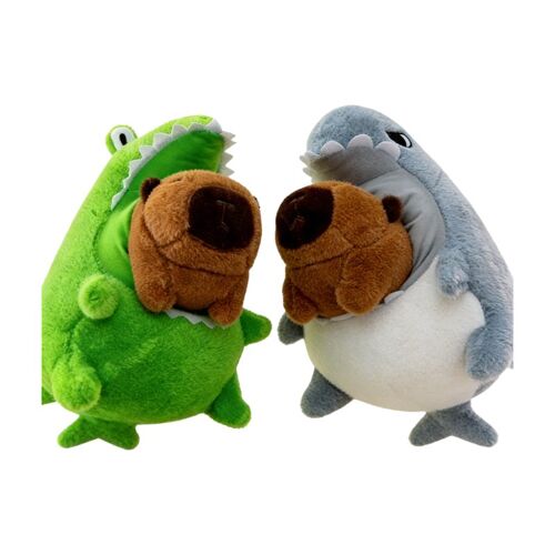 Jouet en peluche dinosaure, requin, capybara 29 cm (Sélection aléatoire)