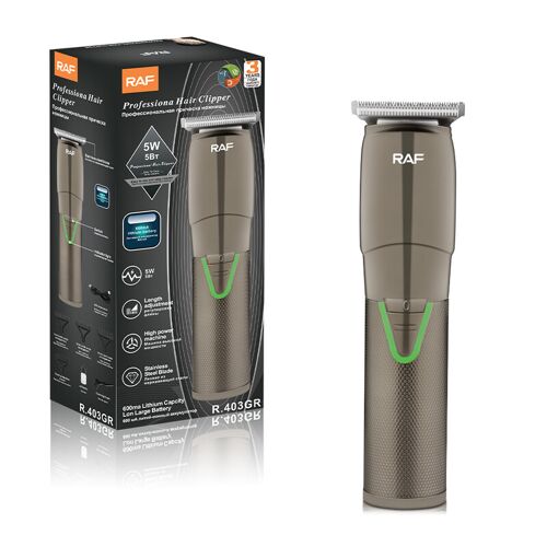RAF Tondeuse de barbe professionnelle 5 W haute puissance pour homme, kit de toilettage sans fil avec lames en acier inoxydable, chargeur type C, pour barbier à domicile