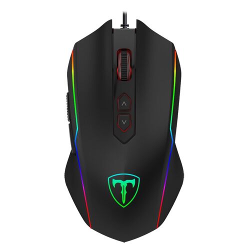 ET Souris gaming USB filaire avec éclairage, compatible PC/Mac ¿ Noir