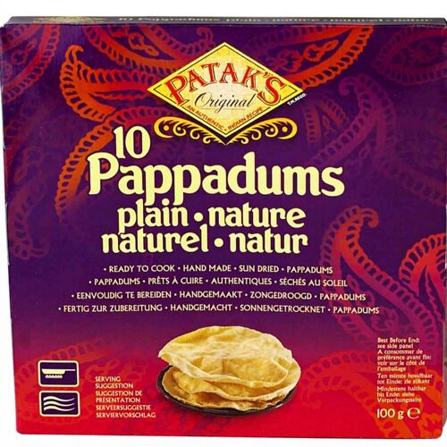 Patak's Pappadum Naturel 100 G