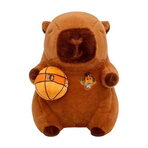 Peluche Capybara enlignant une balle 30 cm