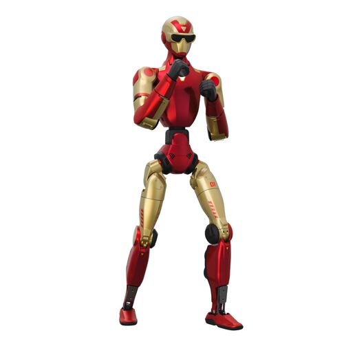 Unitree R1 Air Robot humain, intelligence incarnée, caméra monoculaire, 20 degrés de liberté, communication interactive intelligente avec modèle vocal IA, rouge et or