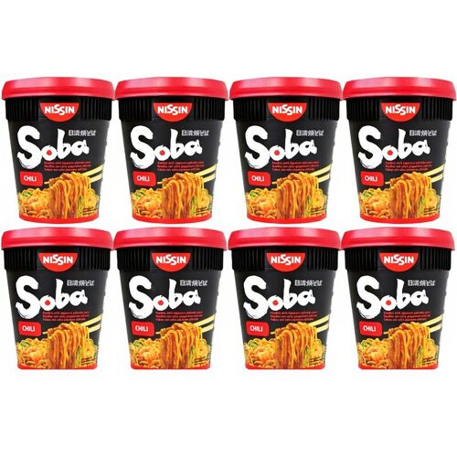 Nissin Nouilles Soba Instantanées Saveur Chili En Cup - 8 X 92 G