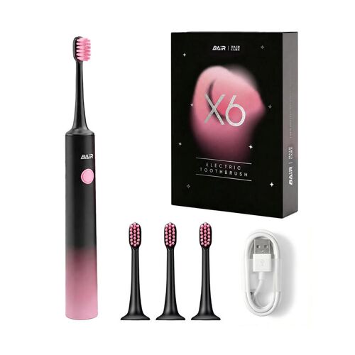 BAIR CARE Brosse à dents électrique sonique X6 - Noir-Rose