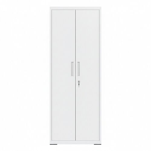 Ochama x SONGMICS Armoire de Rangement, Étagères Réglables avec Portes, pour Garage ou Bureau, Serrure, 40,2 x 60,1 x 180 cm, Gris
