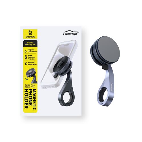 Baseus Primetrip Vb1 Support De Téléphone Pour Guidon De Vélo - Taille Unique Gris